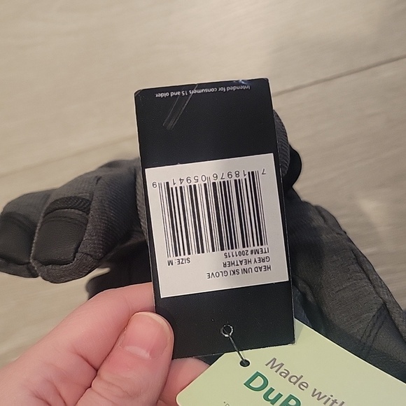 Head unisex ski gloves in Gray Heather size medium - Picture 4 of 4